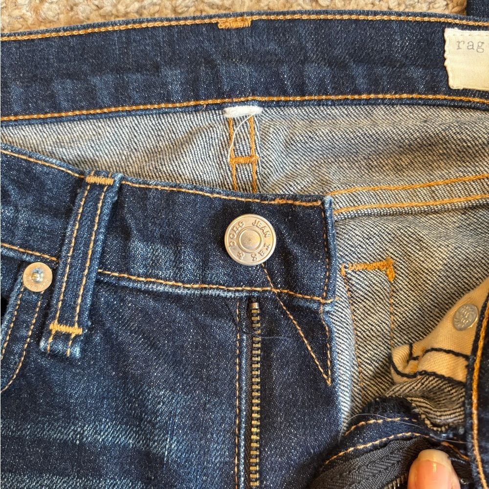 rag & bone Women's Deep Indigo Skinny Jeans - Picture 3 of 6